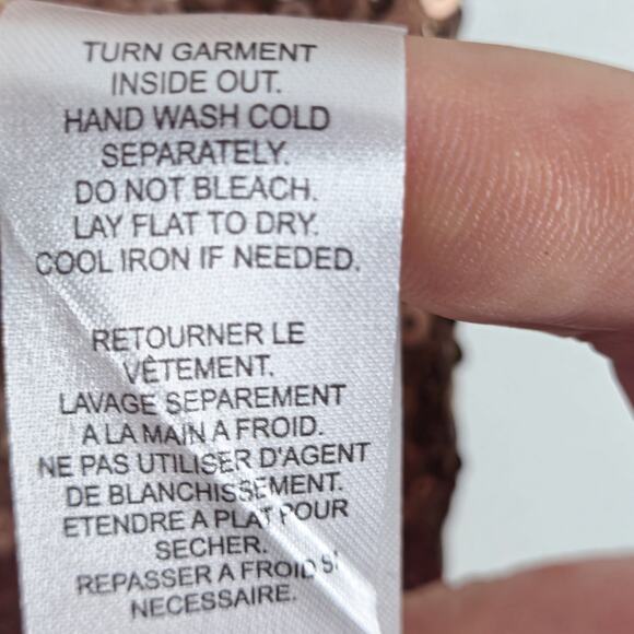 NEW Splendid Women’s Sequin Top Y2K Glam Loungewear Metallic Shine Retro Sz XL - Picture 10 of 10